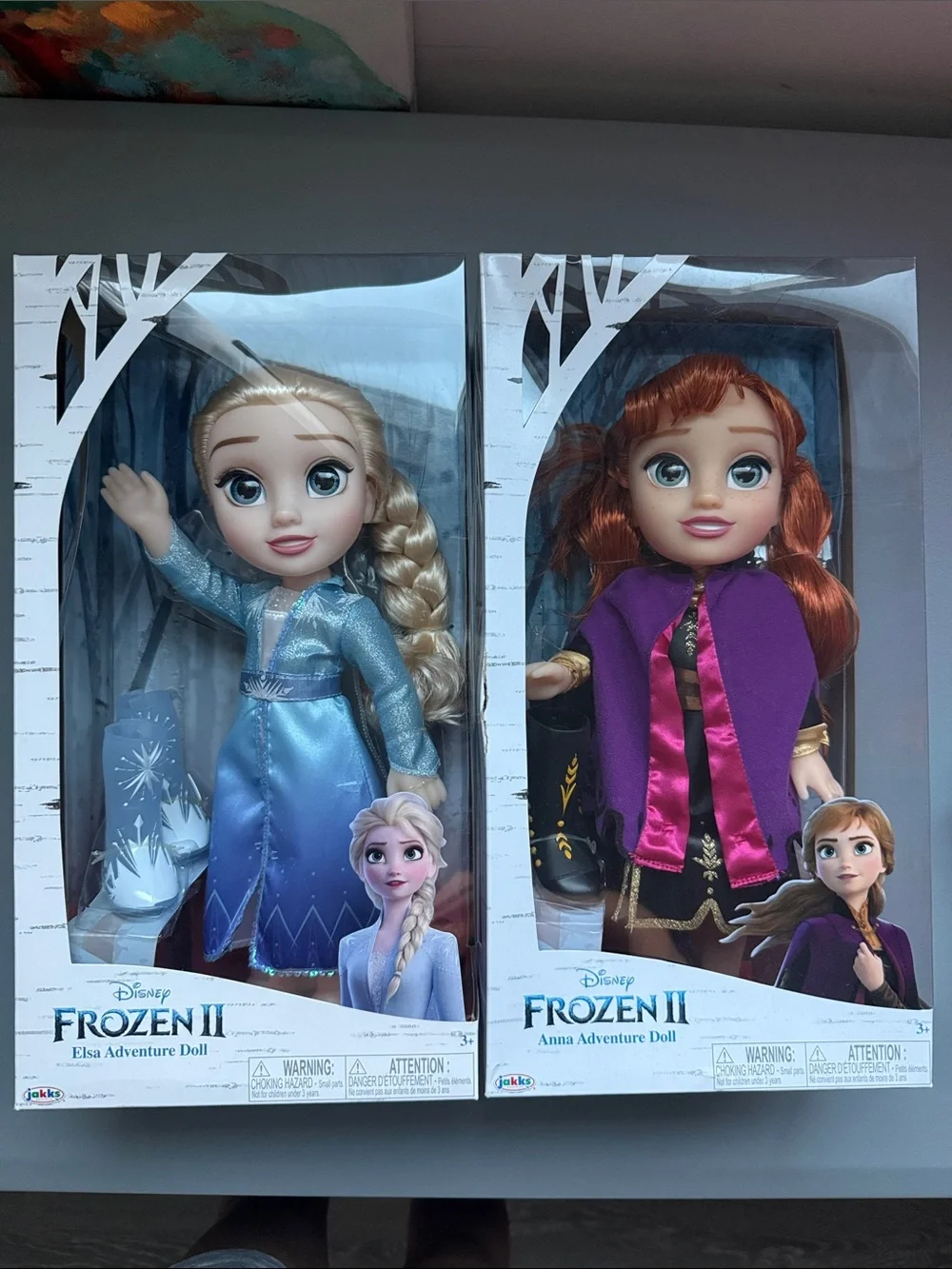 Disney Elsa & Anna Duo Dolls - Blonde & Red Hair with Blue & Purple Outfits